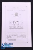 Ivy 2.75 HP Motor Cycle 1923 Catalogue - 4 page catalogue illustrating this Motor Cycle with details
