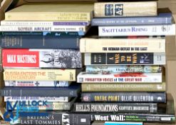 Three boxes of Military Books including Knaurs Lexikon A-Z 1931, Escort Carrier 1941-1945 Ian Allen,