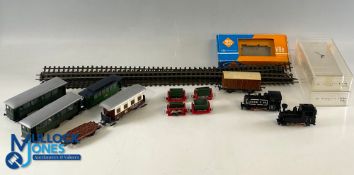 A HOe 009 Narrow Gauge Roco 4100 Locomotive and NSS&C Co - similar unknown maker locomotive