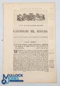 Postal History printed Act of Parliament dated 1814 for regulating the Postage of Ship Letters and