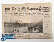 The R101 Airship Disaster 1930: Original issue of the Daily Express with considerable reporting