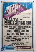 1940s British Movietone News Poster Matla Princess continues tour, folded poster -size #51cm x 77cm