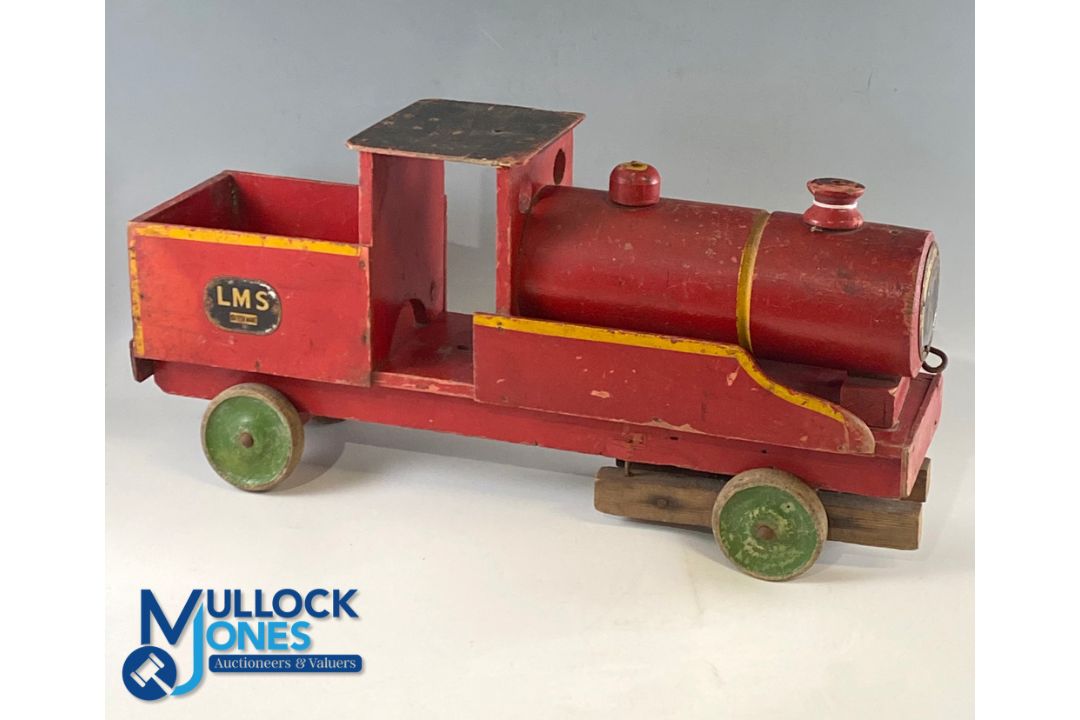Large Collectable Early 20th century wood LMS Train / Engine, hand-built toy British Made R & Co - - Image 1 of 2