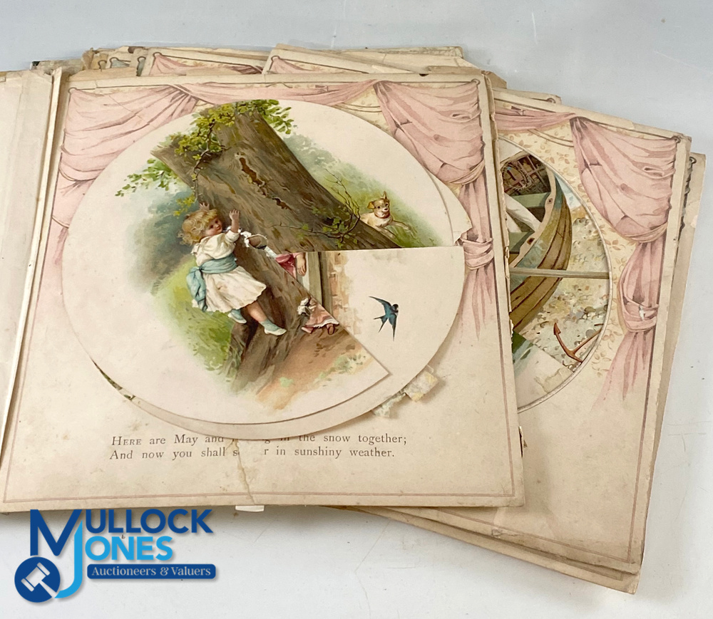 Period Children Toys, Books Jigsaws, to include wooden bricks, pull along duck, spinning top - Image 4 of 5
