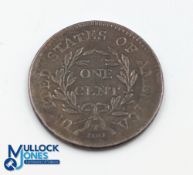 US 1795 Liberty Cap Large Cent Plain Edge Coin - lightweight coin just under 11g