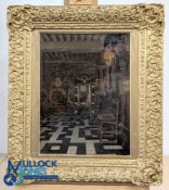 Alfred Bryant Copeland American, 1840-1909 Interior Oil on Canvas Painting, Antwerp Painting 1869, 3