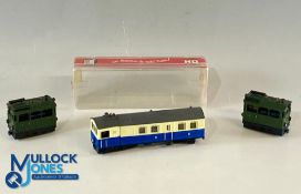 3x Egger Bahn HO 9mm Narrow Gauge Locomotives to include V13 articulated railcar, 2x 102 railcars