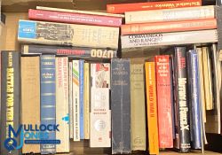 Two boxes of Military Books including Hard as Nails The Sportsmen's Battalion of World War One