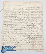 America - The War Of 1812 interesting letter dated June 17th 1813 from an English lawyer to his