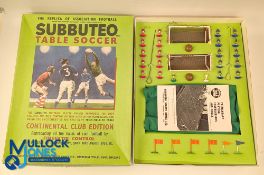 Subbuteo Table Soccer Continental Club Edition Boxed Football Game c1970, with a couple of faults,