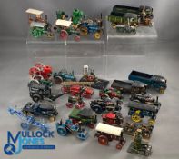 White Metal Showman Traction Stationary Engine Steam Models, a good collection of made and well