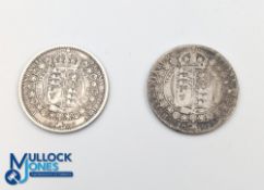 1887 1892 Queen Victoria Silver Florin Coins