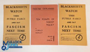 Oswald Mosley Fascism Explained Ten Points of Fascist Folded Booklet, and enrolment, plus 2