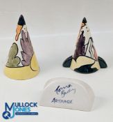 Lorna Bailey Old Ellgreave Pottery Limited Edition Pottery Sugar Shakers and Artware display sign,