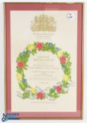 Fanfare for Elizabeth - Royal Opera House 1986 - a superb silk poster for the celebration of the