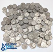Pre 1947 50/50 Silver British Coin Collection: a good collection of 1921-1946 coins to include