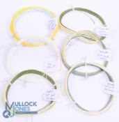 A collection of used fly lines, as follows: Snowbee WF3F two tone welded loop. Airflo WF4F two