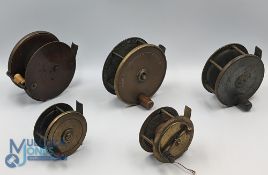 Jeffery & Son, 12 George Street, Plymouth, brass reel 3 1/2