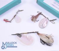 3 Mother of Pearl Buck tail spoons including a 6