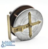 Unnamed Slater wood, alloy and brass starback centre pin reel 3
