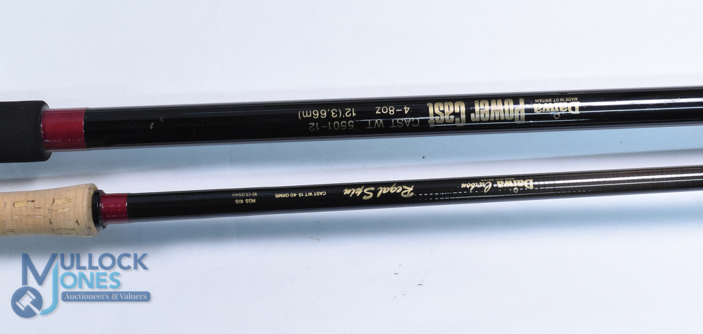 Daiwa Power Cast carbon beach casting rod 12ft 2pc CW 4-8 oz composite grips, uplocking reel seat, - Image 2 of 3