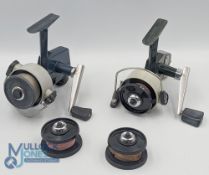 Abu Cardinal 44 fixed spool reel, LHW, good bail, rear tensioner and spare spool, in zip case, light