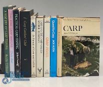 9 Carp Fishing Books: a good collection to include Carp Fever Kevin Maddocks 1988, The Carp Catchers