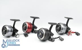 ABU closed faced spinning reels (4) features 501 (x2) plus 505 and 506 examples no foot markings