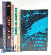 Pike & Carp Fishing Books: to include a good copy of Pike Fishing with Lures David Lumb 1996, Pike