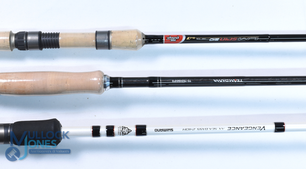 Team Daiwa TD752 HM HFS carbon spinning rod 2.26m 2pc CW 14-56g cork grips, uplocking reel seat, - Image 2 of 3