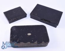 Malloch's Patent black japanned large fly tin, 8