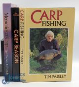 3 Carp Fishing Books by Tim Paisley Memories of Carp Tim Paisley and Friends 2004, Carp Fishing 1989