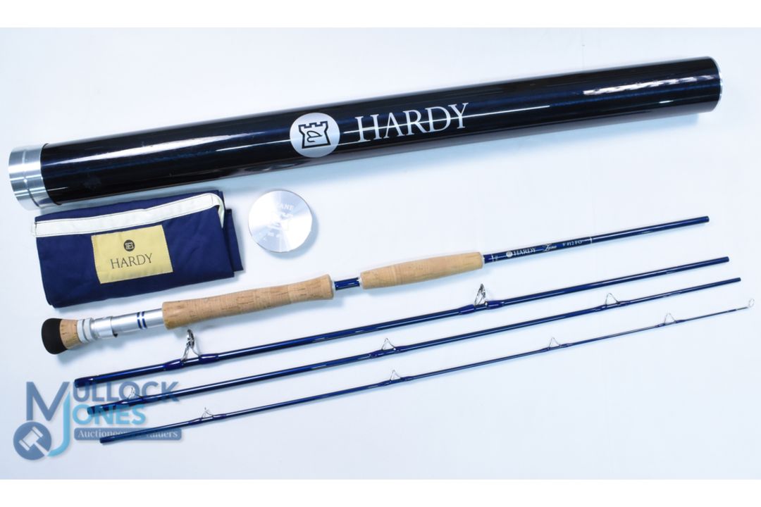 Hardy Alnwick Zane carbon salt water fly rod 9ft 4pc line 12FG#, twin cork grips, alloy double - Image 1 of 2