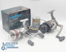 Abu Cardinal 77 fixed spool reel, good bail, spare spool with spool tensioner, light use, runs well,