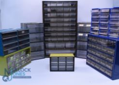 Eight multi drawer storage cabinets ranging from a Raacko metal cabinet, 20
