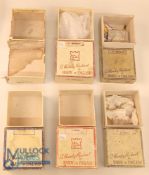 A collection of Hardy card reel boxes, as follows: 3 1/2