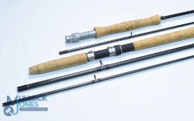 Fibatube of Alnwick, 14' 3-piece carbon fly rod, line #9/10, Seymo guides, 26