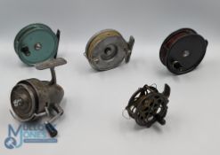 A collection of reels, as follows: J W Young Condex, blue. J W Young Condex, black. Harrington The