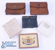 An interesting collection of wallets and boxes with casts, nylon to hook and flies, as follows: