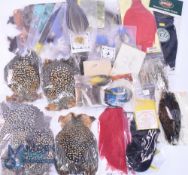 Large collection of fly tying feathers and capes including 6x Jungle Cock capes, various others by