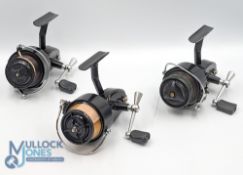 A pair of Mitchell 300 LHW fixed spool reels, both with very good bails and run very well;