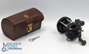 ABU Garcia Ambassadeur SIX multiplying reel in black finish, foot stamped 89-89-90, star drag,