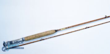 J Peek & Son, 40 Grays Inn Road, London, split cane light trout fly rod 8ft 6