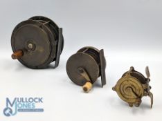 A A Allen Glasgow brass salmon fly reel, 4