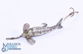 A contemporary artisan made articulated metal lure in the Gregory style. 2