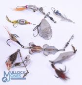 Collection of 7 USA lures including Pflueger Last Word Bucktail Wobbler 2.75