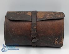 Hardy Bros Leather Fly Wallet, retaining its leather buckle strap with a good selection of trout and