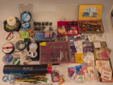 Vintage Fishing Tackle Box / Seat full of fishing accessories, coarse sea and fly-fishing items