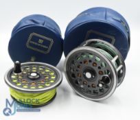 Bruce & Walker England Expert Series alloy salmon fly reel and spare spool, 4 1/4