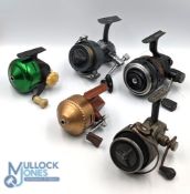 Abu-Matic 30A closed face reel, runs okay; Daiwa 120 M graphite closed face spinning reel;